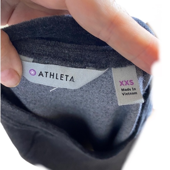 45. Athleta Velour Dress with Tulip Hem Gray Size XXS Fits XS Also - Picture 7 of 7